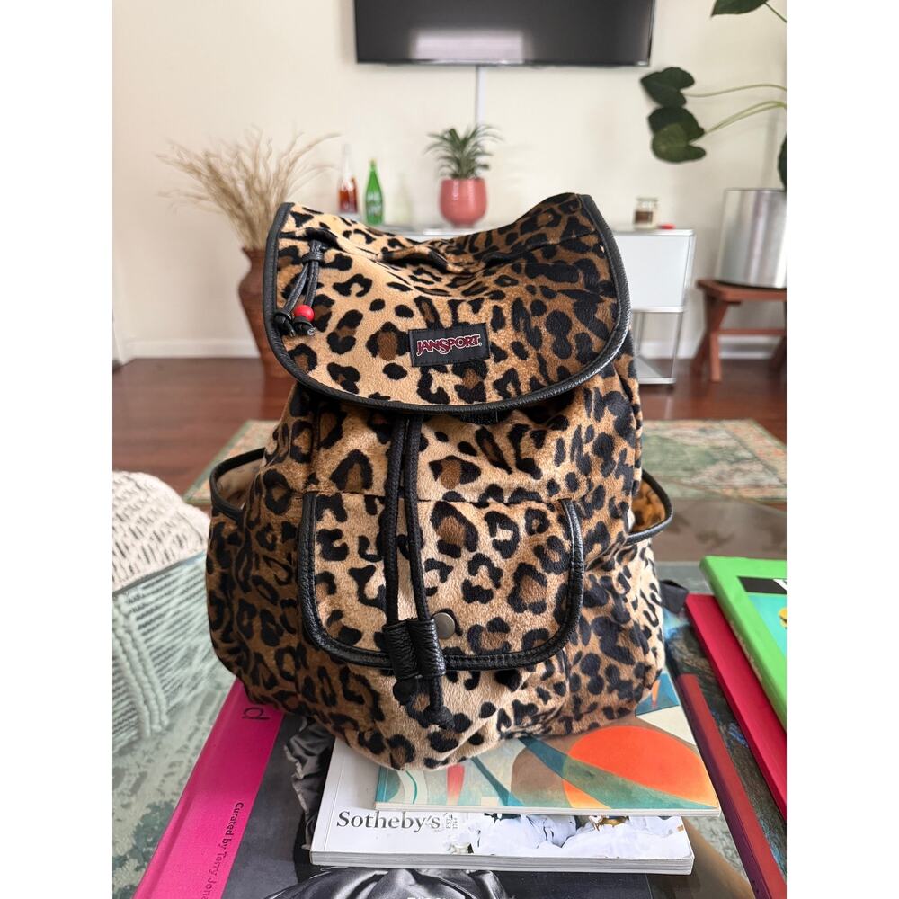 Jansport Leopard Print Drawstring Backpack